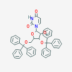 Structure of 1-(3,5-di-O-tritylpentofuranosyl)pyrimidine-2,4(1H,3H)-dione