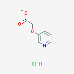 Structure of 2-(pyridin-3-yloxy)acetic acid hydrochloride