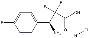 (S)-3-Amino-2,2-difluoro-3-(4-fluoro-phenyl)-propionic acid hydrochloride结构式
