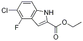 Structure of 1H-Indole-2-carboxylic acid, 5-chloro-4-fluoro-, ethyl ester