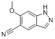 Structure of 1H-INDAZOLE-5-CARBONITRILE,6-METHOXY-