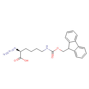 Hexanoic acid, 2-azido-6-[[(9H-fluoren-9-ylmethoxy)carbonyl]amino]-,(2S)-结构式