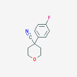 Chemical structure of 4-(4-fluorophenyl)oxane-4-carbonitrile