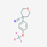 Structure of 4-[4-(trifluoromethoxy)phenyl]oxane-4-carbonitrile