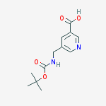 Structure of 3-Pyridinecarboxylic acid,5-[[[(1,1-dimethylethoxy)carbonyl]amino]methyl]-