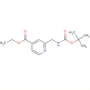 Structure of 4-Pyridinecarboxylic acid,2-[[[(1,1-dimethylethoxy)carbonyl]amino]methyl]-, ethyl ester