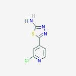 Structure of 5-(2-chloro-4-pyridinyl)-1,3,4-Thiadiazol-2-amine