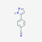 Structure of 4-(1H-Pyrazol-3-yl)benzonitrile