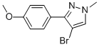 4-BROMO-3-(4-METHOXYPHENYL)-1-METHYL-1H-PYRAZOLE结构式