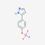 3-[4-(TRIFLUOROMETHOXY)PHENYL]-1H-PYRAZOLE 97%结构式