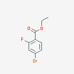 Structure of benzoic acid, 4-bromo-2-fluoro-, ethyl ester