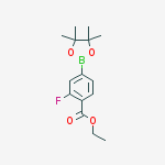 Structure of Ethyl 2-fluoro-4-(4,4,5,5-tetramethyl-1,3,2-dioxaborolan-2-yl)benzoate