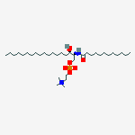 Structure of [(2s,3r)-2-(dodecanoylamino)-3-hydroxyoctadecyl] 2-(trimethylazaniumyl)ethyl Phosphate