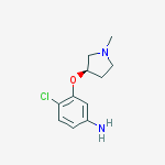 4-chloro-3-[(3r)-1-methylpyrrolidin-3-yl]oxyaniline结构式