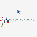Structure of Azanium;2-(hexadecanoylamino)-4-sulfanylbutanoate