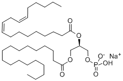 Chemical structure of 1-STERAOYL-2-LINOLEOYL-SN-GLYCERO-3-PHOSPHATE (MONOSODIUM SALT)