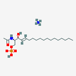 Azanium;[(e,2s,3r)-2-acetamido-3-hydroxyoctadec-4-enyl] Hydrogen Phosphate结构式