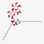 Structure of N-[(e,2s,3r)-1-[(2r,5s)-3,4-dihydroxy-6-(hydroxymethyl)-5-[(2s,5r)-3,4,5-trihydroxy-6-(hydroxymethyl)oxan-2-yl]oxyoxan-2-yl]oxy-3-hydroxyoctadec-4-en-2-yl]dodecanamide