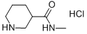 Structure of PIPERIDINE-3-CARBOXYLIC ACID METHYL AMIDE, HYDROCHLORIDE