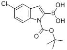 Structure of 1-BOC-5-CHLORO-1H-INDOLE-2-BORONIC ACID