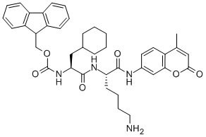 FMOC-BETA-CYCLOHEXYL-ALA-LYS-AMC结构式