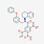 Structure of 5-[N-(3-Phenoxybenzyl)-N-[1,2,3,4-tetrahydronaphthalen-1(S)-yl]carbamoyl]benzene-1,2,4-tricarboxylic acid