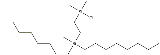 Structure of 2-(DI-n-OCTYLMETHYLSILYL)ETHYLDIMETHYLCHLOROSILANE