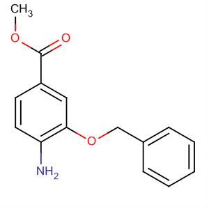 Structure of Benzoic acid, 4-amino-3-(phenylmethoxy)-, methyl ester