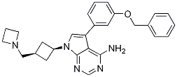 Structure of [7-[CIS-3-[(AZETIDIN-1-YL)METHYL]CYCLOBUTYL]-5-(3-BENZYLOXYPHENYL)-7H-PYRROLO[2,3-D]PYRIMIDIN-4-YL]AMINE