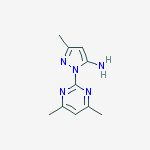 2-(4,6-dimethylpyrimidin-2-yl)-5-methylpyrazol-3-amine结构式