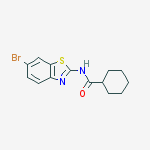 N-(6-bromobenzo[d]thiazol-2-yl)cyclohexanecarboxamide结构式
