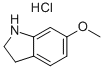 Structure of 6-METHOXY-2,3-DIHYDRO-1H-INDOLE HYDROCHLORIDE