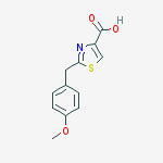 2-(4-methoxy-benzyl)-thiazole-4-carboxylic acid结构式