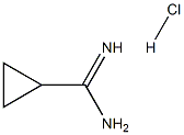 Chemical structure of Cyclopropanecarboximidamide, hydrochloride
