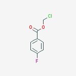 Structure of Benzoic acid, 4-fluoro-, chloromethyl ester