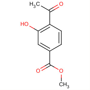 Structure of Benzoic acid, 4-acetyl-3-hydroxy-, methyl ester