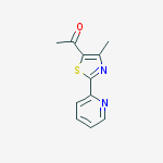 Structure of 1-(4-methyl-2-(pyridin-2-yl)thiazol-5-yl)ethanone