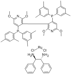 Structure of DICHLORO[(R)-(+)-2,2,6,6-TETRAMETHOXY-4,4-BIS(DI(3,5-XYLYL)PHOSPHINO)-3,3-BIPYRIDINE][(1R,2R)-(+)-1,2-DIPHENYLETHYLENEDIAMINE]RUTHENIUM (II)