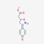 Structure of 5-Isoxazoleacetic acid, 4,5-dihydro-3-(4-hydroxyphenyl)-, methyl ester