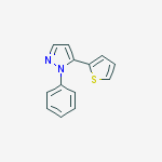 Structure of 1-phenyl-5-(thiophen-2-yl)-1H-pyrazole