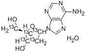 Structure of [1',2',3',4',5'-13C5]2'-DEOXYADENOSINE MONOHYDRATE