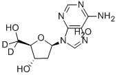 Structure of 5',5'-2H2]2'-DEOXYADENOSINE MONOHYDRATE