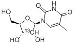 Chemical structure of [2-13C]RIBOTHYMIDINE