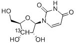 Chemical structure of [3-13C]URIDINE