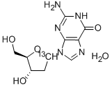 [1-13C]2-DEOXYGUANOSINE MONOHYDRATE结构式