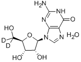 [5,5-2H2]GUANOSINE MONOHYDRATE结构式