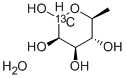 Structure of 6-DEOXY-L-[1-13C]MANNOSE MONOHYDRATE