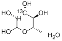 6-DEOXY-L-[3-13C]MANNOSE MONOHYDRATE结构式