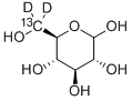 Structure of D-[6-13C,6,6-2H2]GLUCOSE