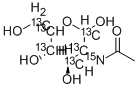 Structure of 2-[15N]ACETAMIDO-2-DEOXY-D-[UL-13C6]GLUCOSE